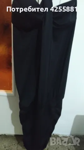 Черна стилна рокля , снимка 6 - Рокли - 47903485