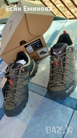 Дамски туристически обувки Salewa WS MTN Trainer Lite – Quicksand/Black (7209) , снимка 4 - Спортна екипировка - 51377848