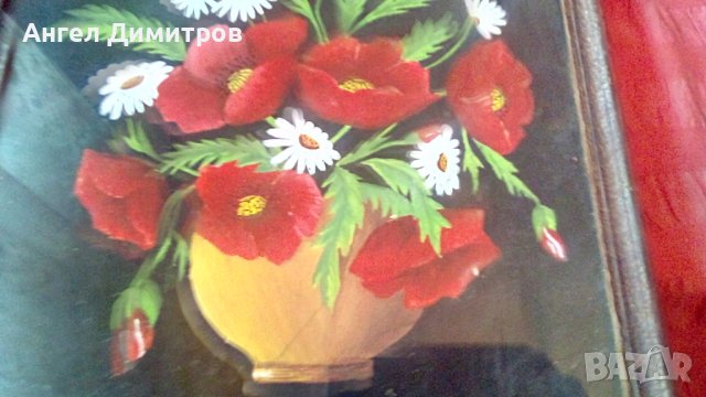 Стара картина смесена техника , снимка 2 - Картини - 41470634