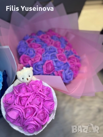 Букети от вечни рози , снимка 4 - Изкуствени цветя - 51757187