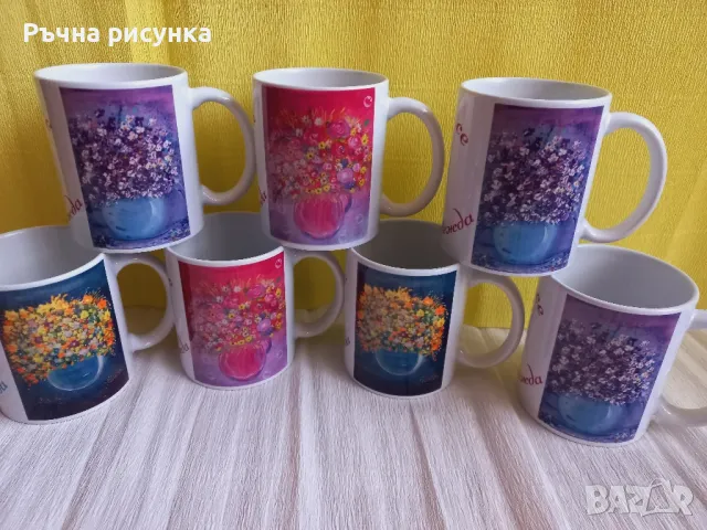 Авторска картина и подарък чаша "Привечер" 60/60, снимка 2 - Картини - 47923883