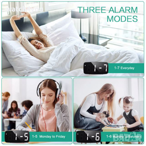 НОВ LED НАСТОЛЕН СВЕТЕЩ ЧАСОВНИK. СВЕТЕЩИ ЧАСОВНИЦИ С ГОЛЕМИ ЦИФРИ И НА ТОК ИЛИ БАТЕРИИ, ТЕРМОМЕТЪР, снимка 13 - Други - 42544851