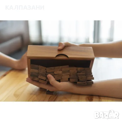 Голямо дървено домино с 91 части, класическа луксозна игра за деца и възрастни B110, снимка 11 - Игри и пъзели - 50217909