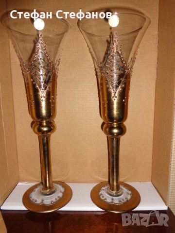  Ритуални чаши за сватбено тържество, снимка 9 - Декорация за дома - 39090276