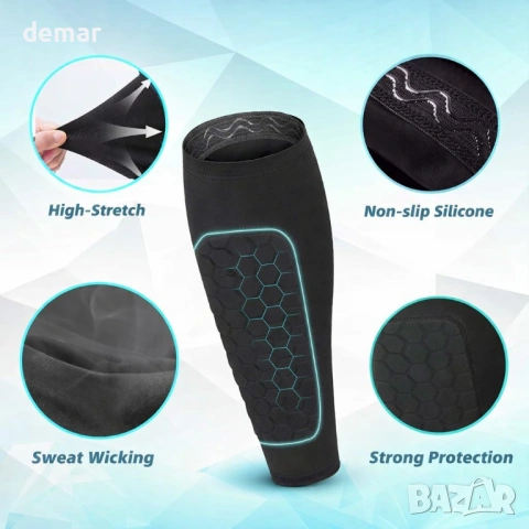 Протектори за пищяли за футбол за деца, младежи и възрастни, подплатени, 1 чифт, М, зелени, снимка 2 - Футбол - 53647967