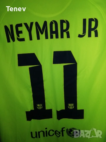 Barcelona Neymar Jr Nike оригинална тениска фланелка Неймар Барселона трети екип 2014/2015 , снимка 3 - Тениски - 53063682