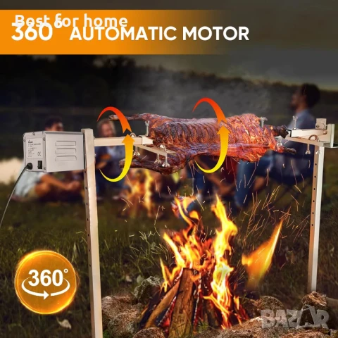  Професионален мотор за барбекю Yontwe SP-S40, снимка 5 - Барбекюта - 50684734