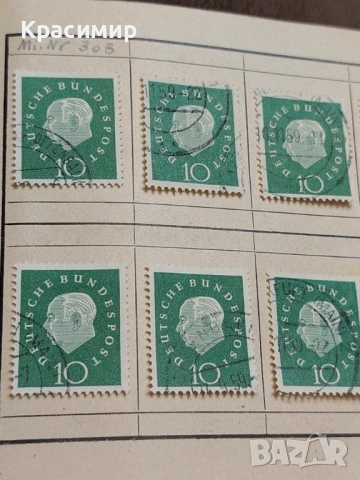 Theodor Heuss 1959. , снимка 4 - Филателия - 53471430