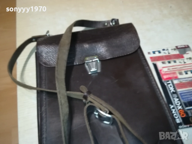АНТИКА-СТАРА КОЖЕНА ЧАНТА 1008251941LCHERY, снимка 2 - Антикварни и старинни предмети - 51670625