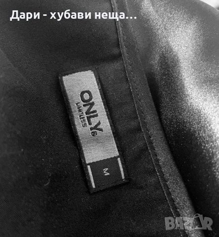 Черна рокля ONLY от сатен🍀❤️S,M,M/L❤️🍀арт.5015, снимка 4 - Рокли - 41543764