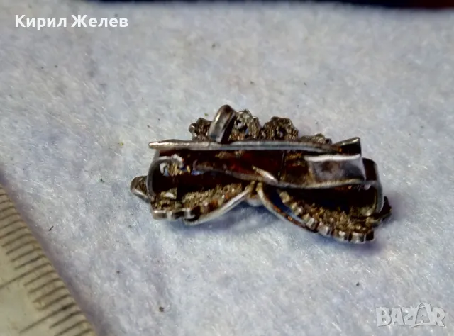 СТАРА КРАСИВА ФИГУРАЛНА ФИЛИГРАННА ПОСРЕБРЕНА БРОШКА ПЕПЕРУДА от БЛАГОРОДНА СТОМАНА 31413, снимка 8 - Антикварни и старинни предмети - 48467999