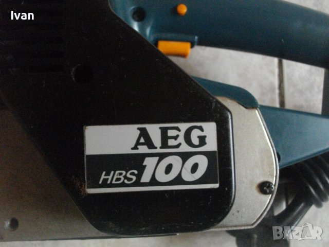 AEG HBS100-1010W-350m/min Профи Лентов Шлайф-Германия-ОТЛИЧЕН-АЕГЕ 1010 Вата/, снимка 8 - Други инструменти - 39187593