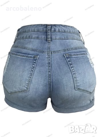 Модни дамски дънкови къси панталони, 3цвята - 023, снимка 17 - Къси панталони и бермуди - 41648717