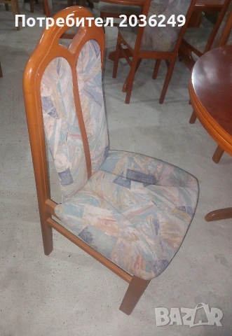 Комплект масивна разтегателна маса с 4 стола, снимка 3 - Маси - 53583486