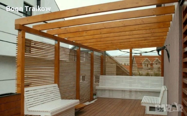 изграждане на навеси и дървени конструкции , снимка 7 - Ремонти на покриви - 53139090