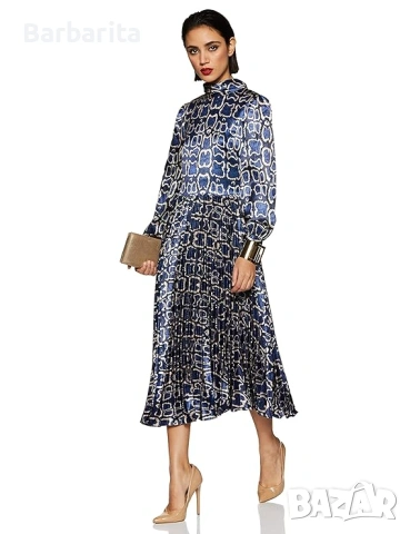 Плисирана сатенена рокля размер 38/М