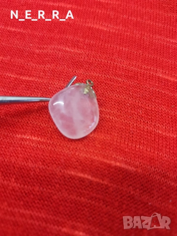 Висулка розов кварц, снимка 2 - Колиета, медальони, синджири - 53561892