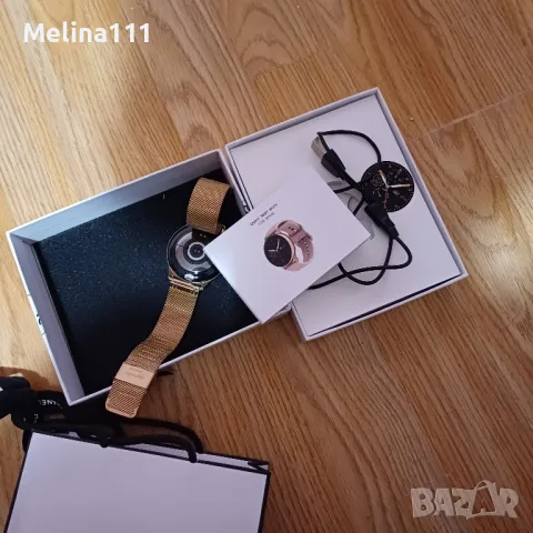 смарт часовник розово злато, снимка 2 - Смарт часовници - 48358476