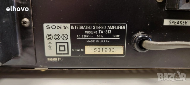 Стерео усилвател Sony TA-313, снимка 4 - Ресийвъри, усилватели, смесителни пултове - 53450845