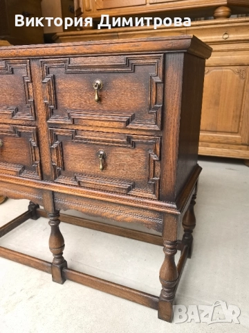 Дъбов Скрин Jacobean , снимка 2 - Скринове - 52081345