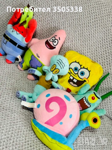 Спондж Боб и приятели“ – колекционерска серия, снимка 5 - Плюшени играчки - 53025036