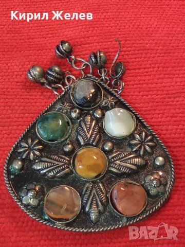 СТАРИННО ОСМАНСКО с КАМЪНИ НЕФРИТ и ХАЛЦЕДОН УКРАШЕНИЕ за НОСИЯ 9906, снимка 10 - Антикварни и старинни предмети - 29572616