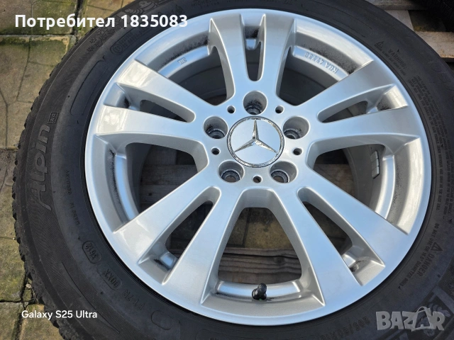 Лети джанти 16ки 5х112 Rial Mercedes + зимни гуми 205/60/16 Michelin, снимка 5 - Гуми и джанти - 53044730