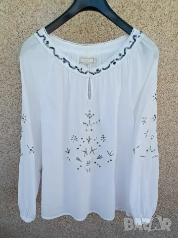 Оригинални кенарени блузи с бродерия блестящи лотори и мъниста, с битови народни мотиви., снимка 18 - Туники - 49978914