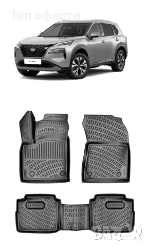 Гумени стелки RizLine съвместими с Nissan X-Trail IV e-POWER 2022-, снимка 8 - Аксесоари и консумативи - 48545606