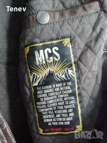 MCS Rugged & Refined Genuine Естествена Кожа Яке 2XL XXL Кожено Оригинално , снимка 4 - Якета - 39712253