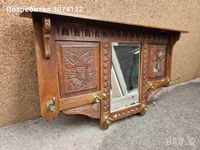 Портманто с дърворезба, снимка 3 - Портманта - 48970445