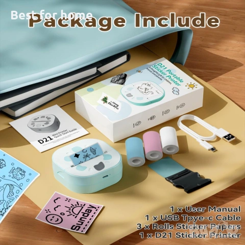 Принтер за стикери, мини фотопринтер,, снимка 2 - Друга електроника - 53321730