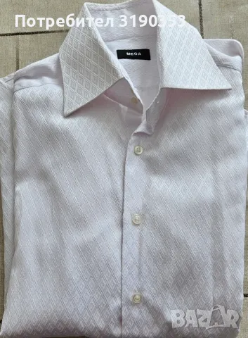 Мъжка бяла риза, снимка 1