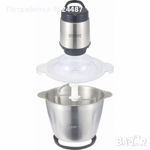 Електрически чопър с купа от неръждаема стомана Royalty Line RL-MCE300.34.18 / RL-MCE600.34.18, снимка 4 - Блендери - 51689422