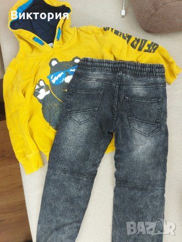Блузка и дънки 116-122 размер, снимка 2 - Детски Блузи и туники - 35758650
