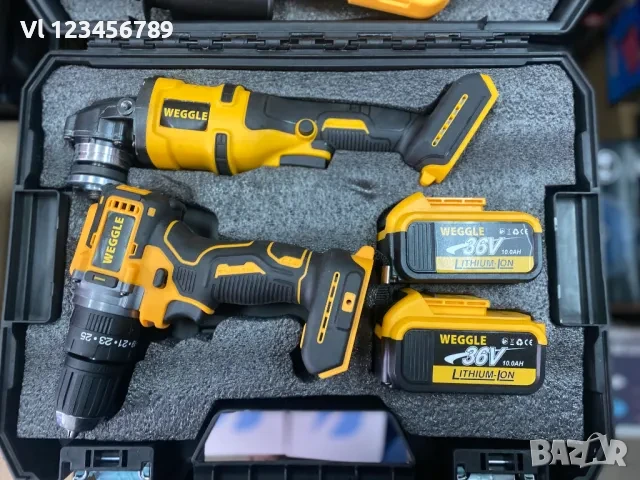 безчетков акумулаторни ударен Винтоверт и Безчетков Ъглошлайф Weggle36V,10Ah, снимка 4 - Други инструменти - 50775201