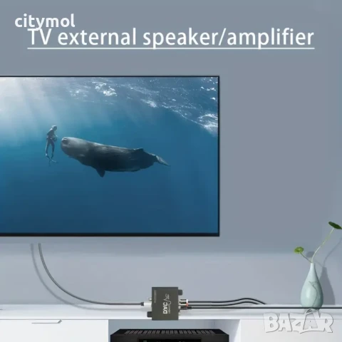 192 KHz конвертор от цифрово към аналогово аудио, коаксиал, оптичен към RCA, AUX, контрол на звука и, снимка 6 - Ресийвъри, усилватели, смесителни пултове - 50820589