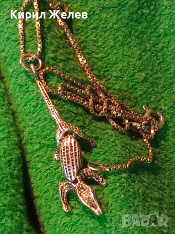 ФИНА ИТАЛИАНСКА СРЕБЪРНА ВЕРИЖКА с АРТ ВИСУЛКА СРЕБЪРЕН КРОКОДИЛ - СРЕБРО 925 РЪЧНА РАБОТА 45590, снимка 17 - Колиета, медальони, синджири - 50023612