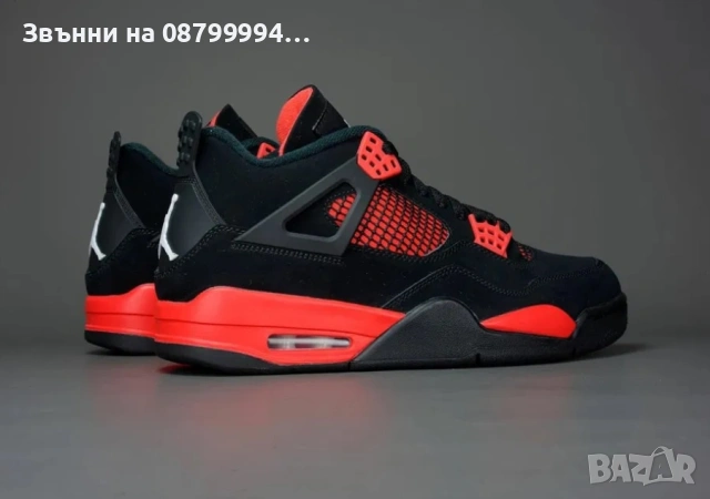 Air Jordan 4, Jordan 4 Red Thunder, маратонки NIKE НАИК Джордан, снимка 3 - Маратонки - 50526227