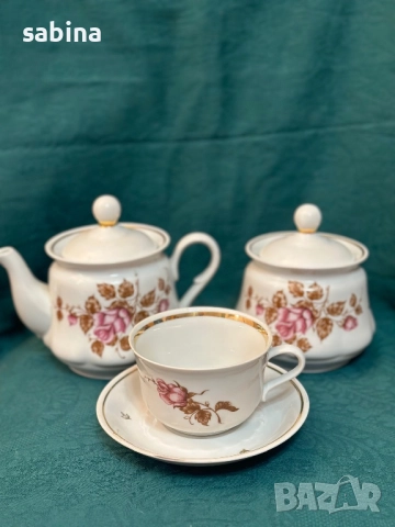 Руски сервиз за чай, СССР, снимка 3 - Сервизи - 52974366