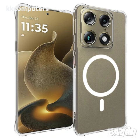 Магнитен Прозрачен Калъф за Motorola Signature 5G - TPU, Анти-drop, Удебелени ръбове, Вграден Магнит