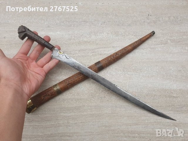 Голяма Алжирска Флиса 19 век кама острие нож, снимка 1 - Антикварни и старинни предмети - 42610800