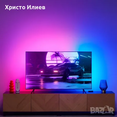 Стартов комплект WiZ Sync box 75"-85" Комплект LED ленти за подсветка на телевизор, снимка 4 - Лед осветление - 56193283