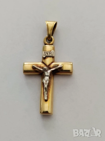 Златна висулка кръст 51858