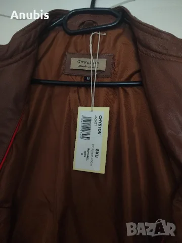 Chyston Raphaël | НОВО с етикет | 100% овча кожа | Cognac | M, снимка 4 - Якета - 55775634