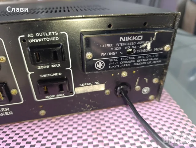 Усилвател NIKKO NA-360 , снимка 4 - Ресийвъри, усилватели, смесителни пултове - 55966444