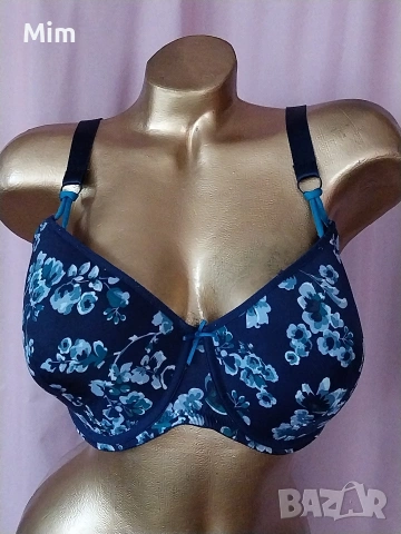 Janina 100 C/D Тъмно син сутиен на цветя 