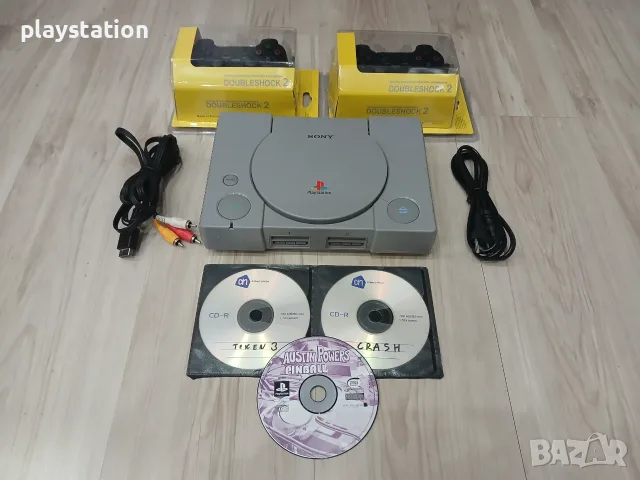 PlayStation 1 (PS1) с ЧИП + 2 ЧИСТО НОВИ джойстика и игри, снимка 2 - PlayStation конзоли - 56226453