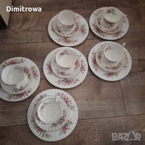 Троен сет ROYAL ALBERT СЕРИЯ MOSS ROSE, снимка 10 - Сервизи - 47828911