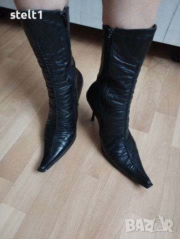 Красиви боти от естествена кожа-37, снимка 4 - Дамски боти - 17290856